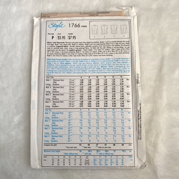 2 Style Sewing Patterns - Picture 5 of 5